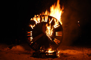 burning clock